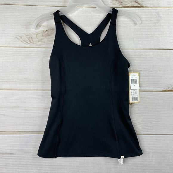 MARIKA Tank Top Womens S Black Talon 4 Way Stretch Wicking Racerback Gym NWT - Picture 1 of 10